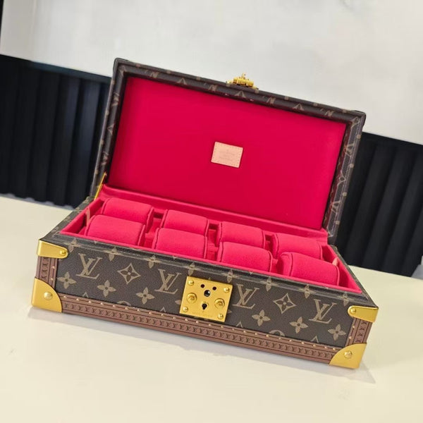 ONTHEGO 25 NEW MEN'S AND WOMEN'S WATCH STORAGE BOX WITH OLD FLOWER FASHION TEMPERAMENT AND HIGH-END CASUAL STYLE